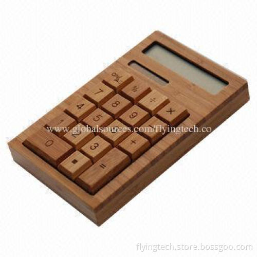 Popular environmental protection 12 digital bamboo solar calculator, factory supply